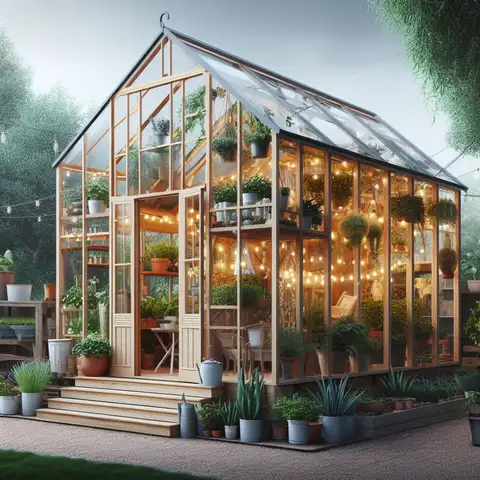 Lean to Combined Shed and Greenhouse