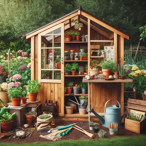 Small Shed Greenhouse Combo