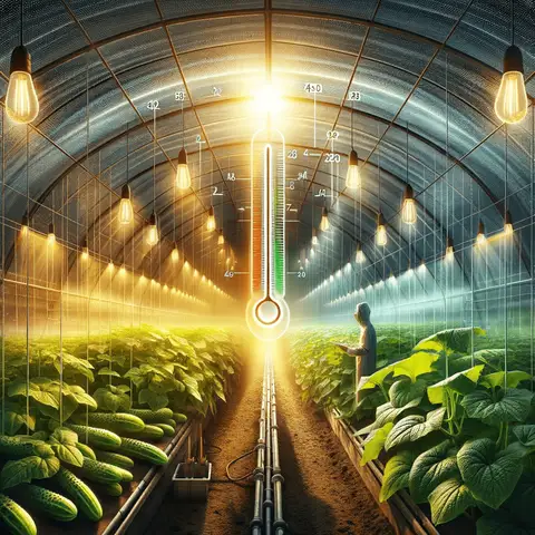 growing cucumbers in greenhouse - The light and temperature management inside a greenhouse for growing cucumbers