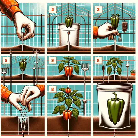 Growing Peppers in a Greenhouse The step by step process of planting pepper seeds in a greenhouse
