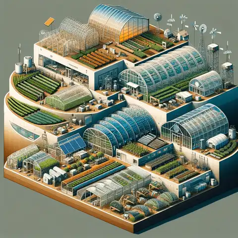 The comparison between traditional, modern, and hybrid greenhouse models